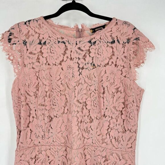 NWT Miusol Women's‎ Retro Floral Lace Evening Cocktail Mini Dress Size XL Pink - Picture 6 of 12